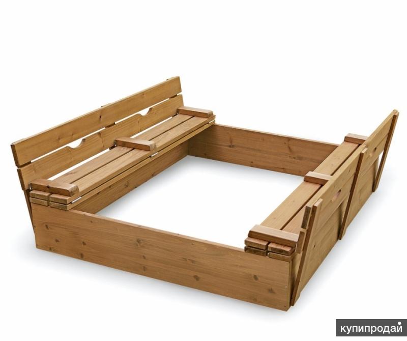 Песочница для детей 150 x 150 х 30 см