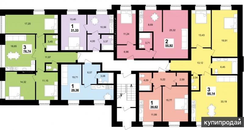 Планировка квартир ульяновск 3-к квартира, 76 м2, 1/3 эт. в Ульяновске