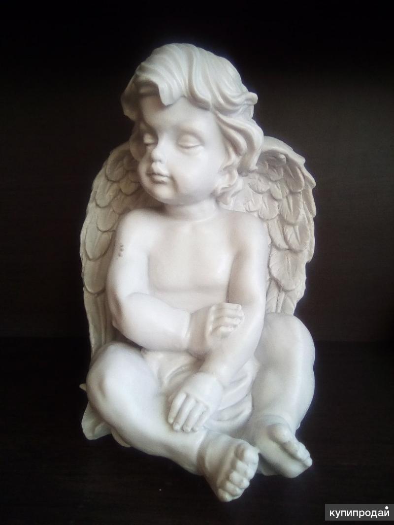 Фигура ангела из элегантного литьевого мрамора