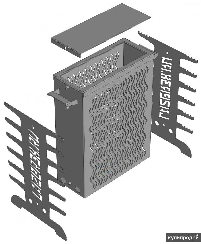 Вертикальный мангал чертеж dxf