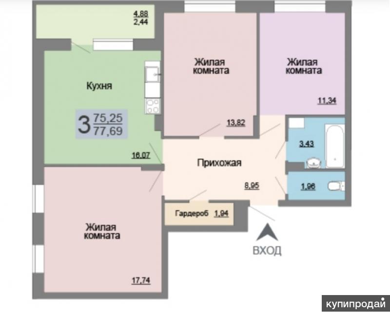 Квартира Воронеж Купить Новостройка 3 Комнатную