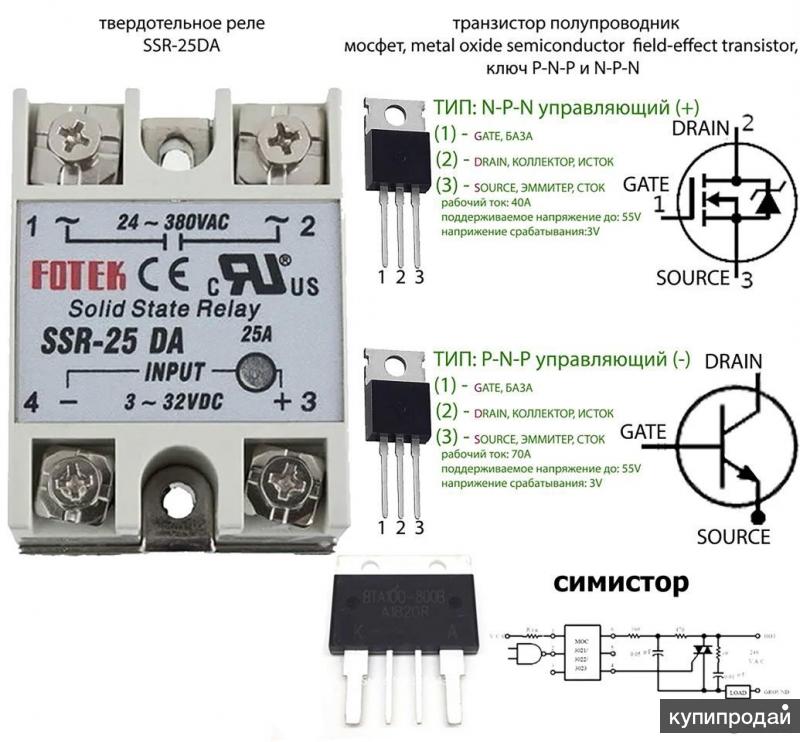 Твердотельное реле 12в схема подключения