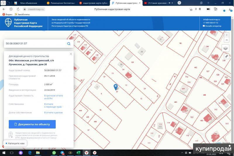 Кадастровая карта горшково дмитровский район
