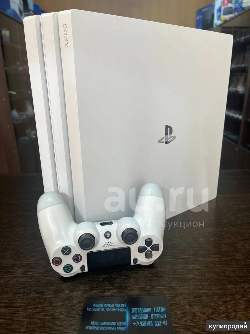 Sony PlayStation 4 Pro Белая (тихая версия) 1000 Gb ps4 PS в Красноярске