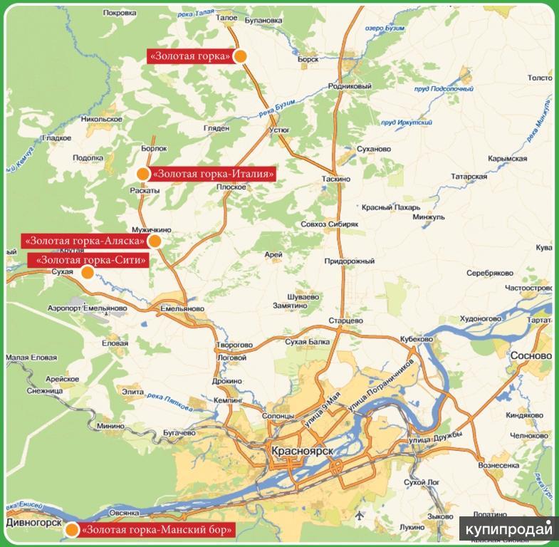 Карта емельяновского района красноярского края подробная