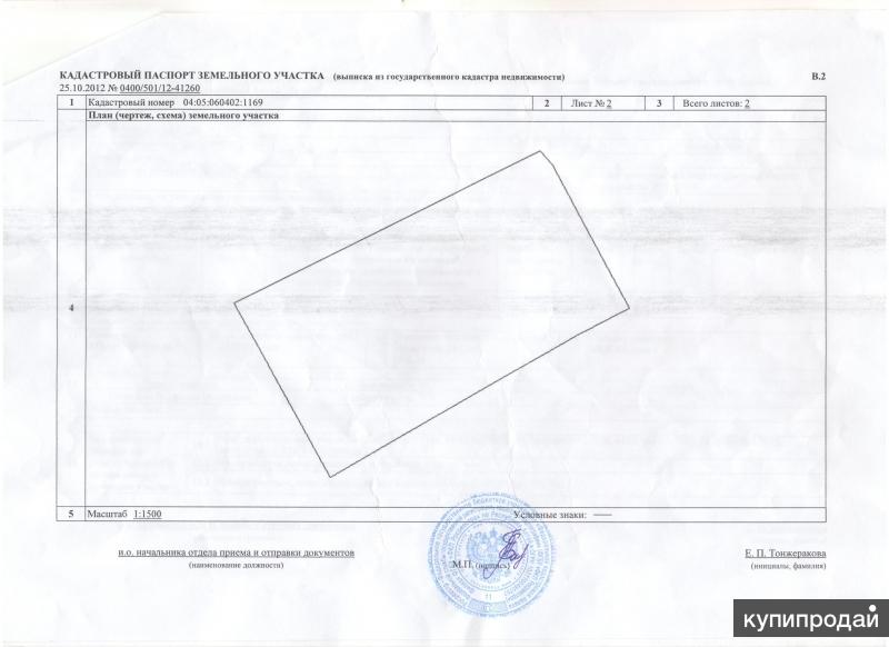 Технический паспорт земельного участка образец