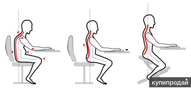Правильная осанка сидя на стуле