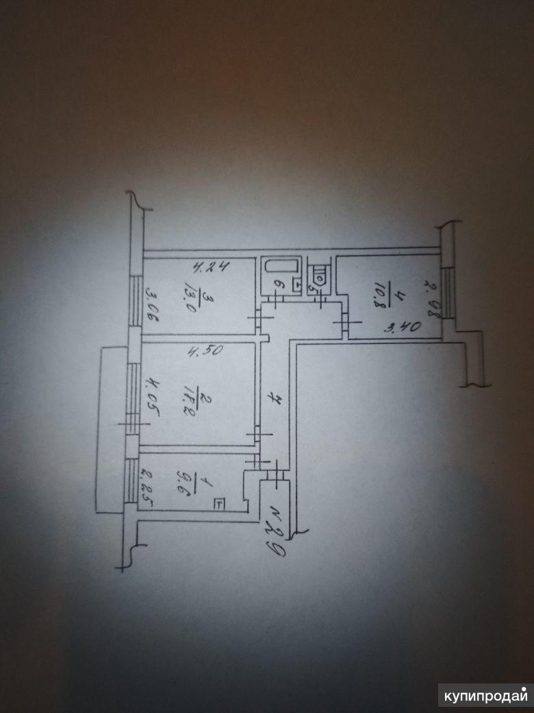 3-к квартира, 66 м2, 8/9 эт.