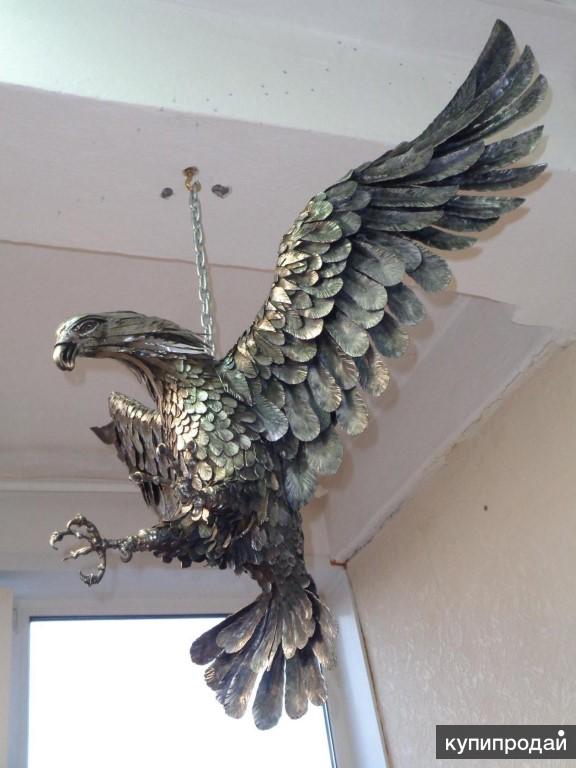 Настенное панно птица ОРЕЛ из металла