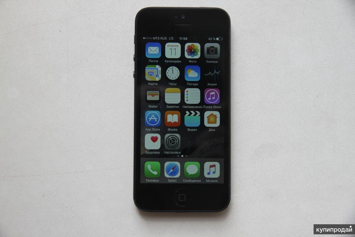 Apple iPhone 5, Black, 16 GB в Екатеринбурге