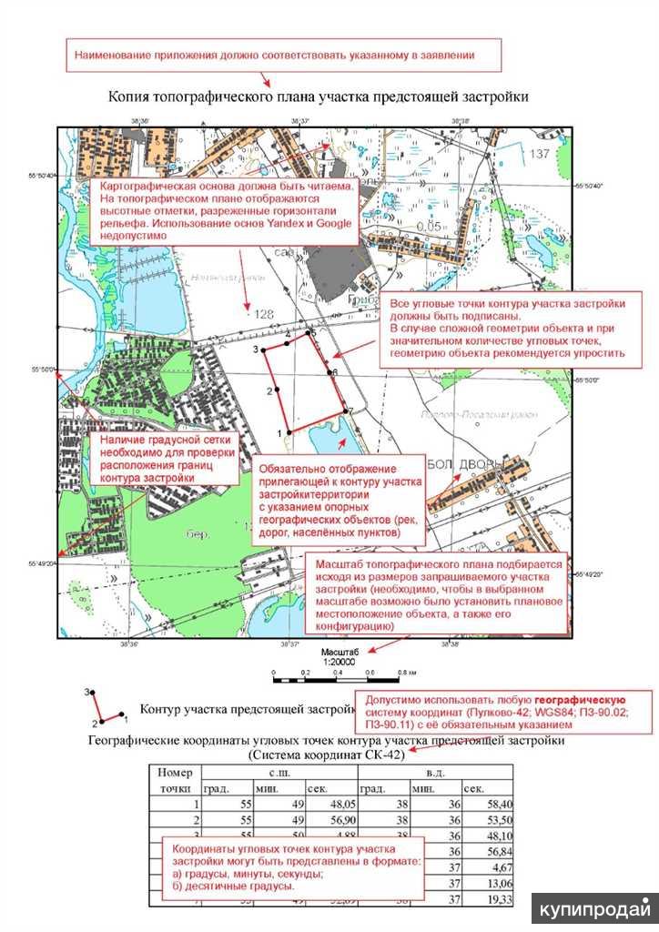 Топографический план для роснедра