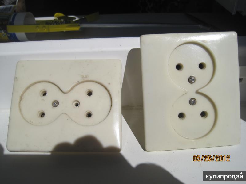 Электроустановочные изделия Союз бу *Сдвоенные внутренние розетки в Москве