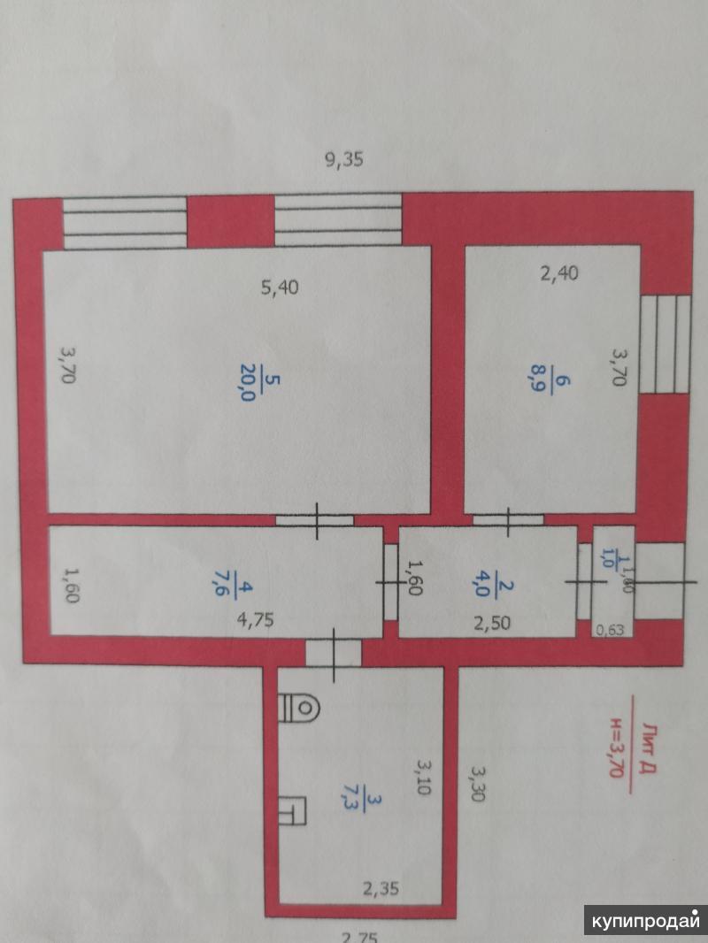 2-к квартира, 50 м2, 1/4 эт. в Кулунде