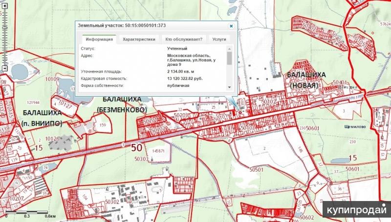 Кадастровая карта балашиха