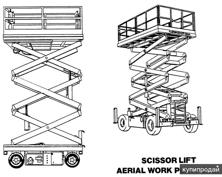 Ножничный подъемник рисунок