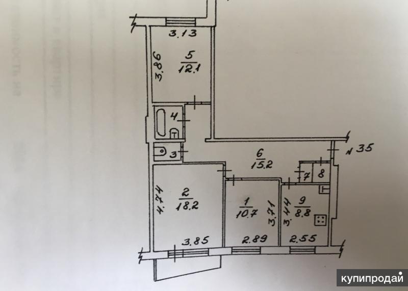 Планировки квартир северодвинска 3-к квартира, 71 м2, 4/5 эт. в Северодвинске