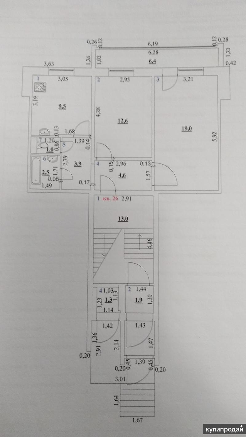 2-к квартира, 53 м2, 1/4 эт. в Балашейке