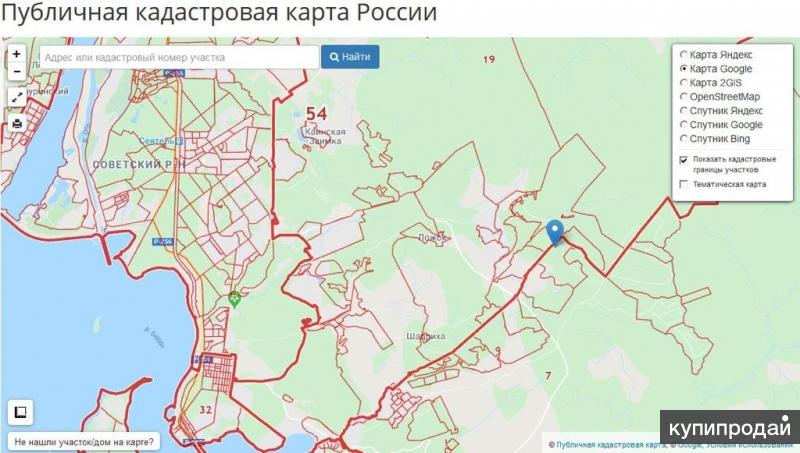 Публичная кадастровая карта искитимского района