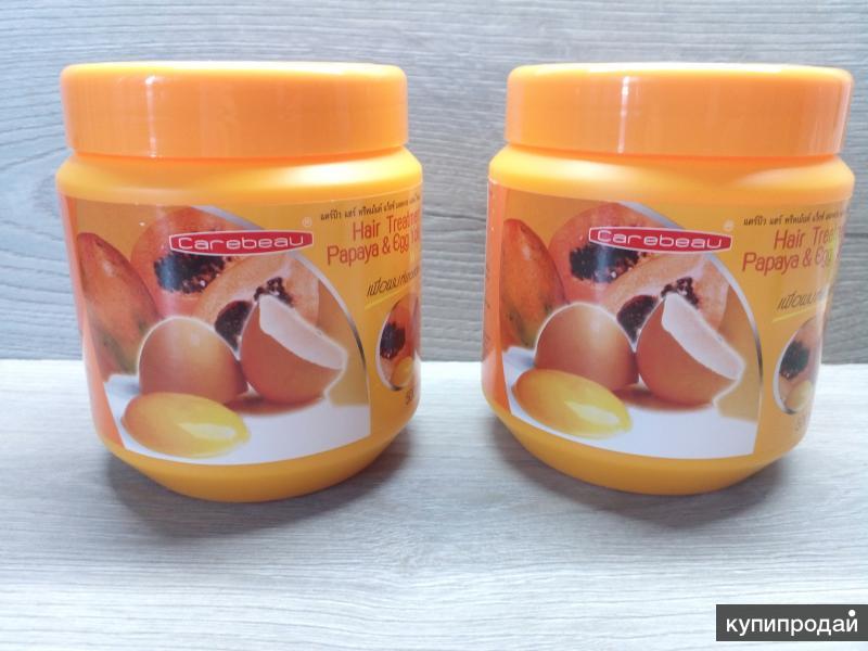 Маска для волос carebeau papaya and egg yolk hair treatment