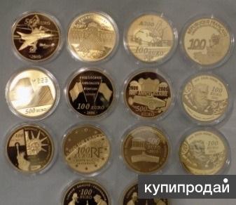 Франция коллекция 5-ти унцевых золотых монет