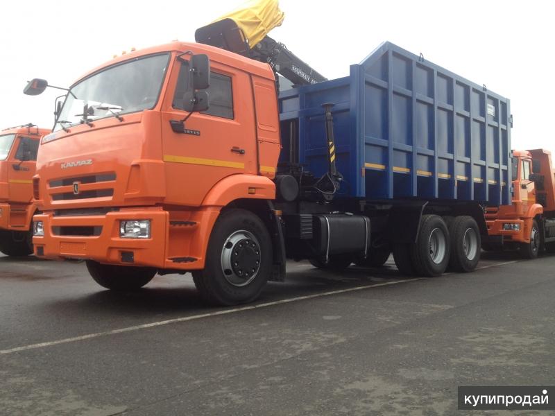 КМУ Ломовоз КамАЗ-65115-773094-42(Евро 4),кузов 30 куб.,Майман-110S,захват ГЛ-1У