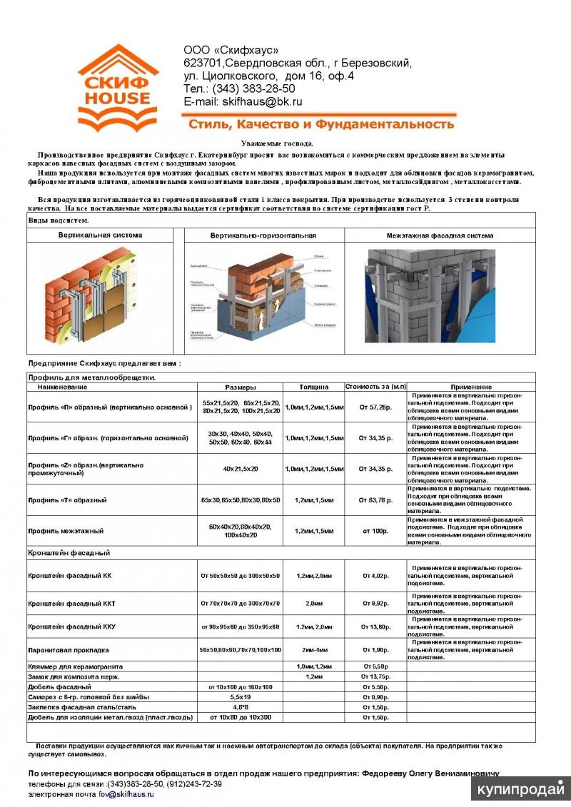 Коммерческое предложение по строительным материалам образец