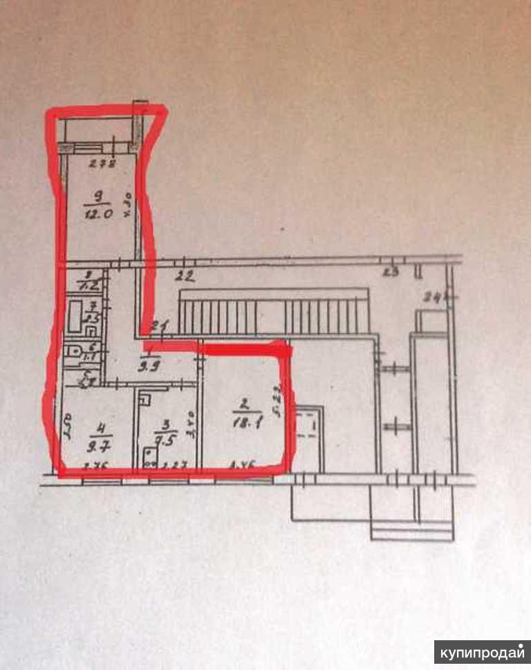 3-к квартира, 62 м2, 1/5 эт.