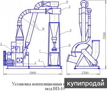 Установка вентиляционная пылеулавливающая ВП 10