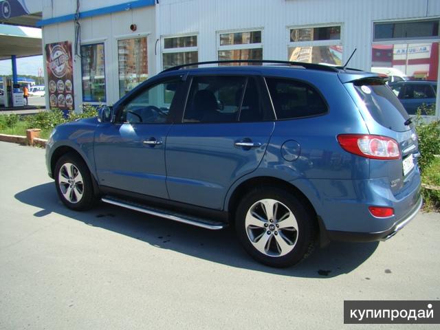 Фе тюмень. Hyundai Santa Fe 2012 голубой.