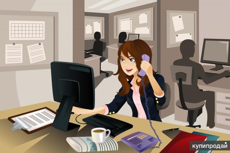 кассир или кадровый работник объясняет документы новому сотруднику