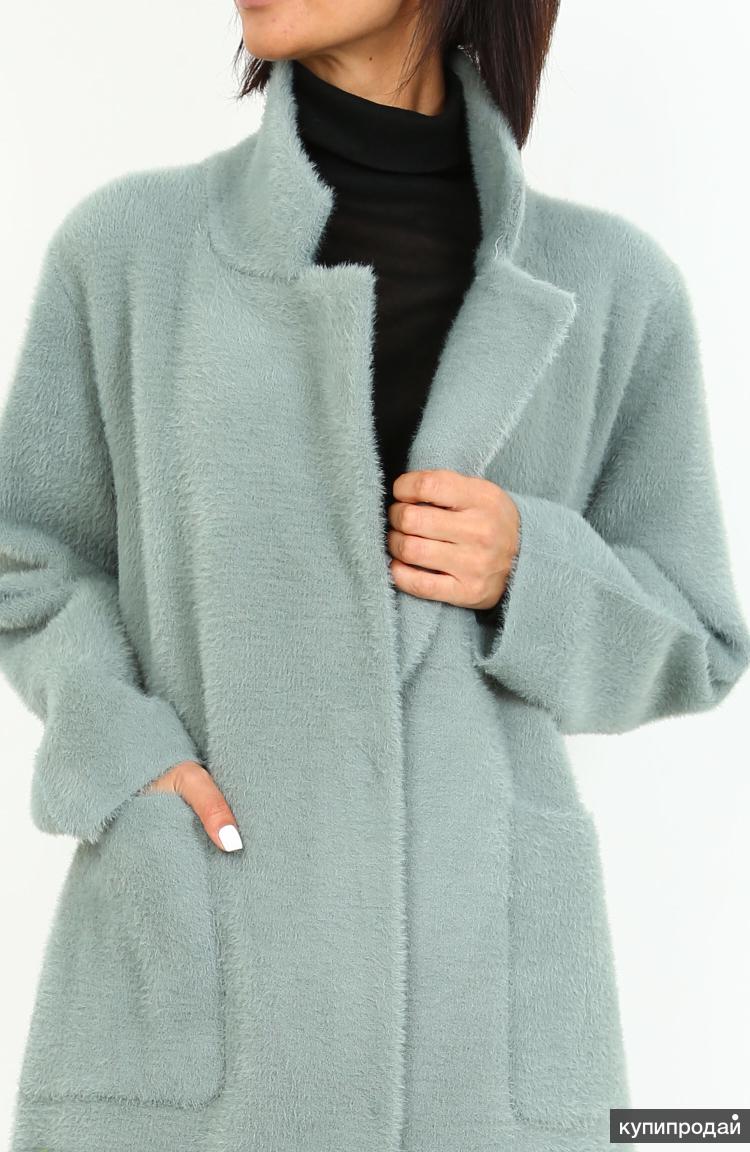 Пальто женское демисезонное с ворсом