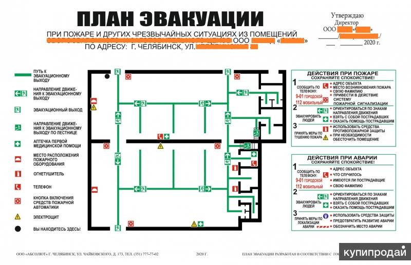 Изготовление планов эвакуации окпд 2