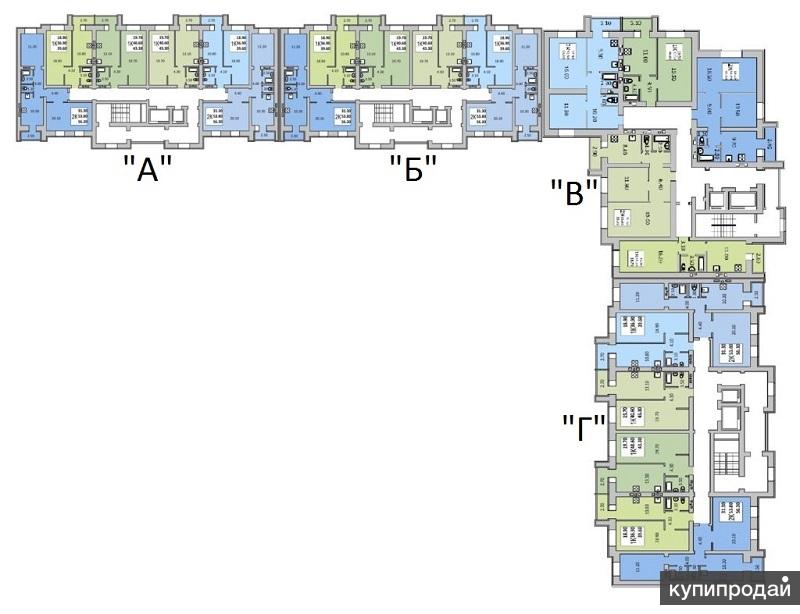 Планировка квартир саратов 1-к квартира, 40 м2, 9/16 эт. /Авиатор 2 в Саратове