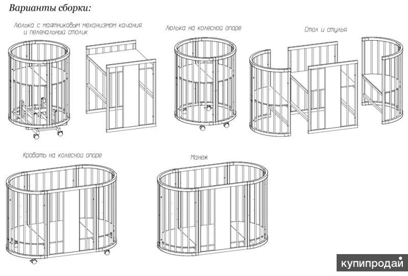 Кровать 8 в 1 детская инструкция