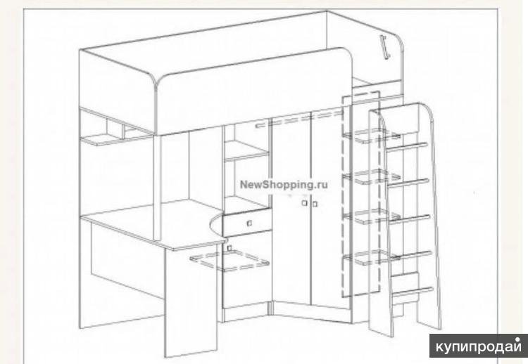 Инструкция сборки кровать чердак со столом и шкафом