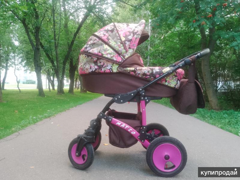 Красивая стильная маневренная коляска 3в1 в Москве