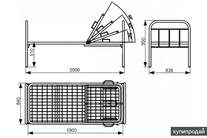 Размер медицинской кровати