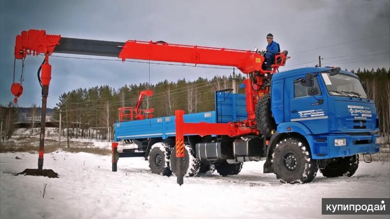 Кран-манипулятор KANGLIM KS2056H с буровой навеской