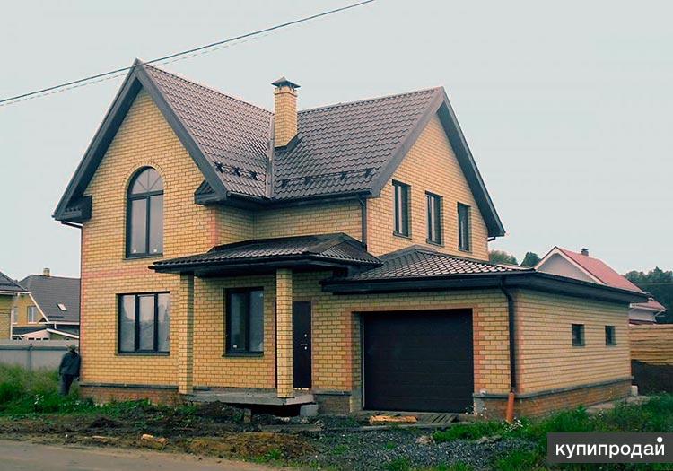 Двухэтажный коттедж с гаражом построим под ключ в Пензе