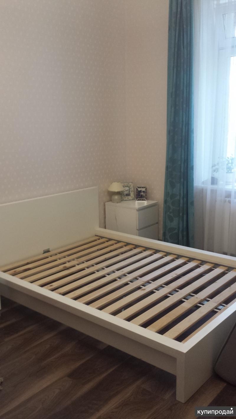 Кровать икеа двуспальная деревянная 140х200