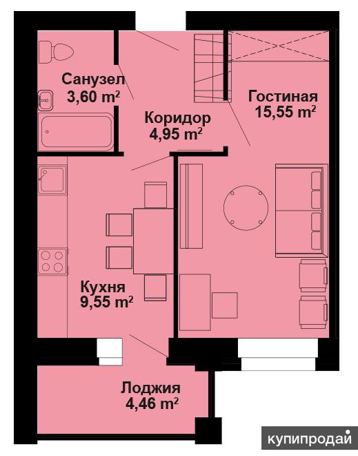 1-комнатная квартира на продажу ул Милицейская 76 , Центр