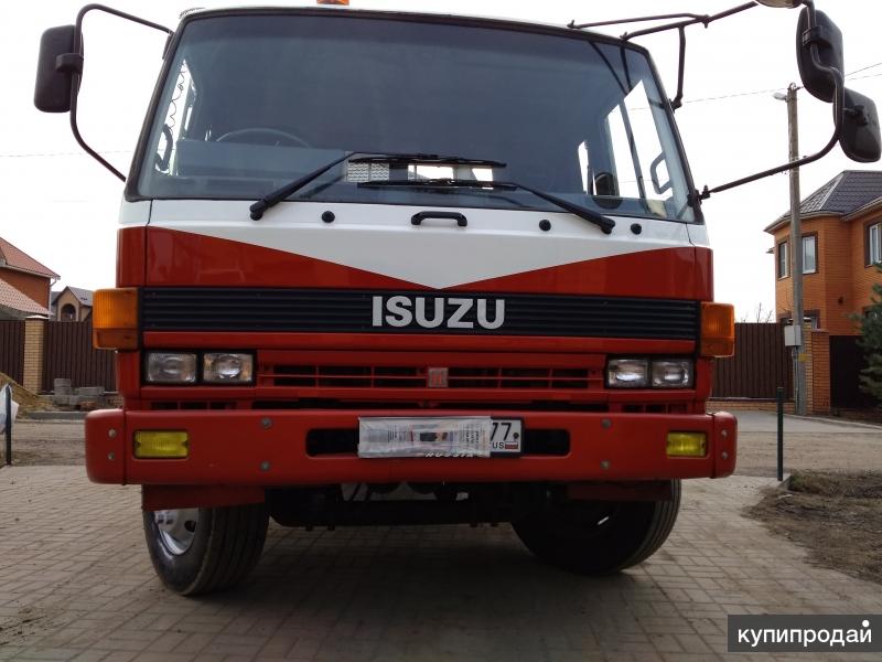 Японский Эвакуатор Isuzu Forward для Перевозки Спецтехники до 10 тонн