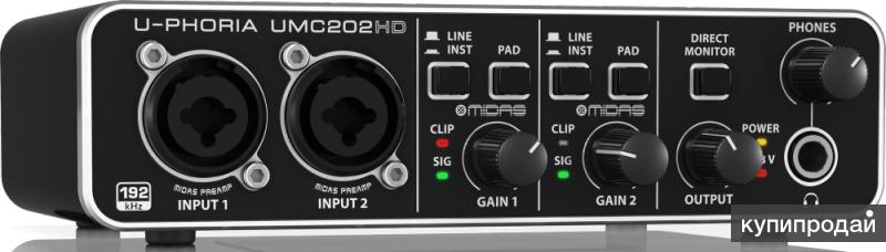 Внешняя звуковая карта behringer U-phoria UMC202HD