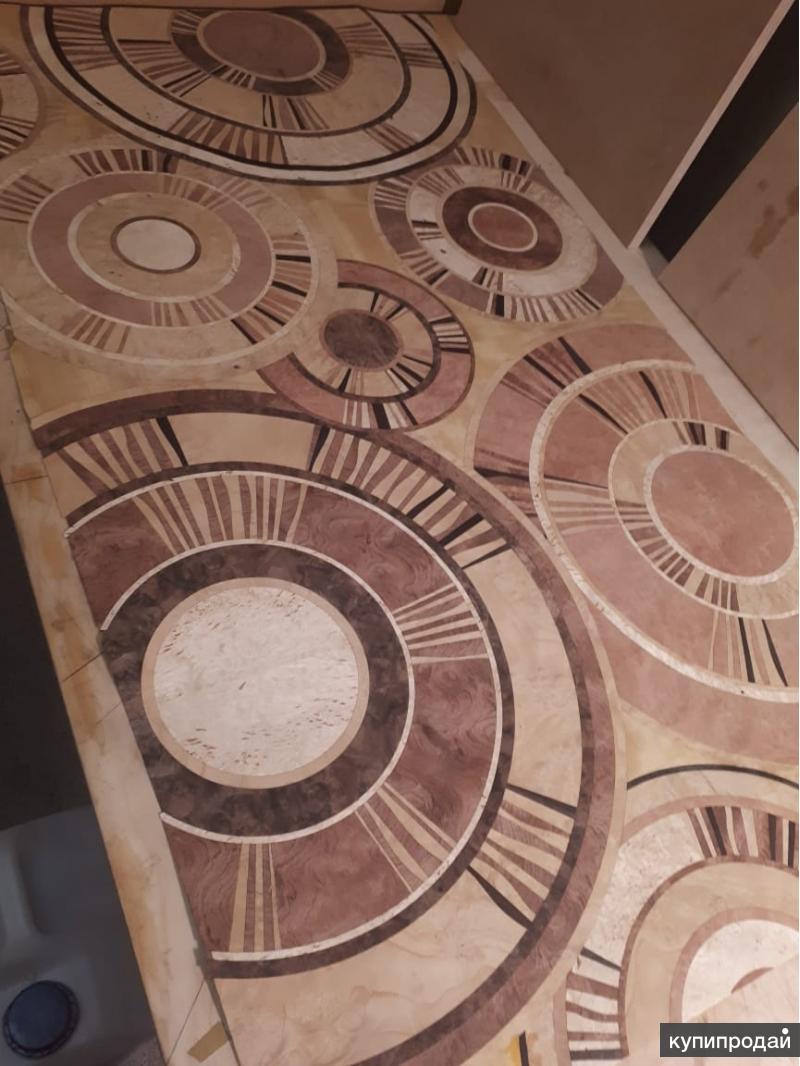 Панно настенное в технике "Маркетри" (мозаика из шпона дерева) в Москве