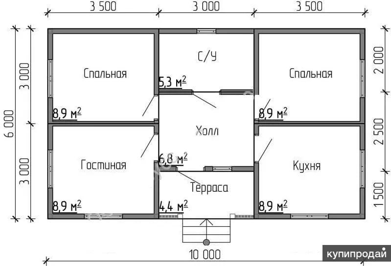 Планировка дома 6х10 Домик для дачи 6х10 Зимний вариант в Москве