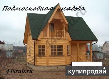 Дом из бруса под усадку, проект "Подмосковная усадьба"