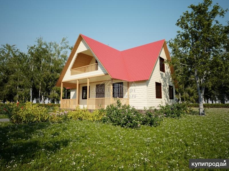 Каркасно-щитовой дом 9.0×8.0 м с общей площадью 105.08 м2
