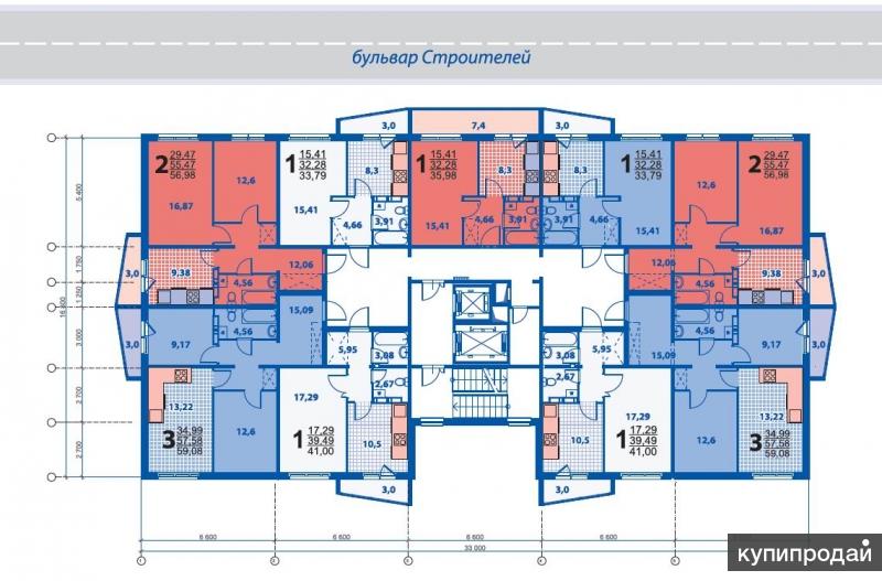 продам 2 к.новостройку верхний бульвар