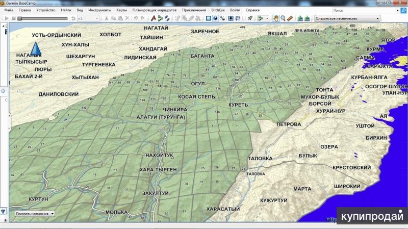 Квартальная карта лесов бурятии