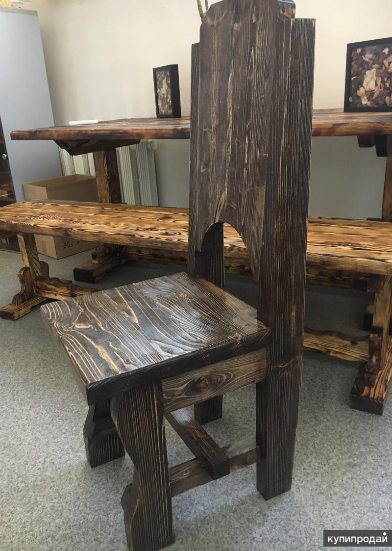 столы стулья из натурального дерева